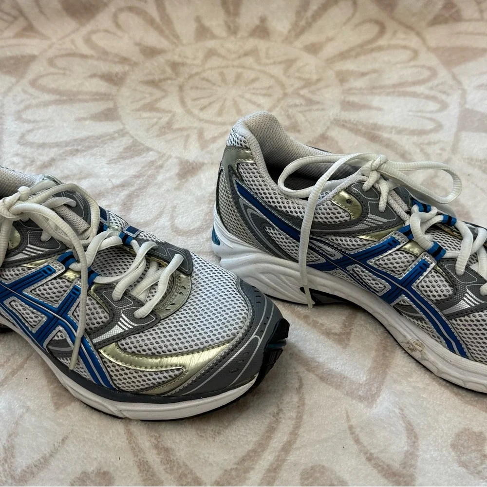 Asics Gel 1140 Sz 6 Women White Blue Running Shoes - Picture 3 of 6